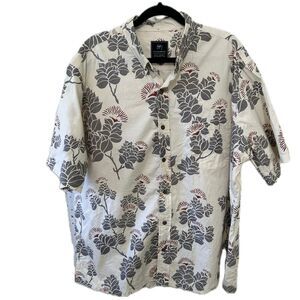 Sig Zane Designs 100% Cotton Hawaiian Liko Lehua Button Up Aloha Dress Shirt XXL